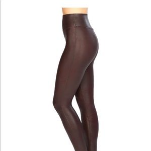 Spank faux leather leggings